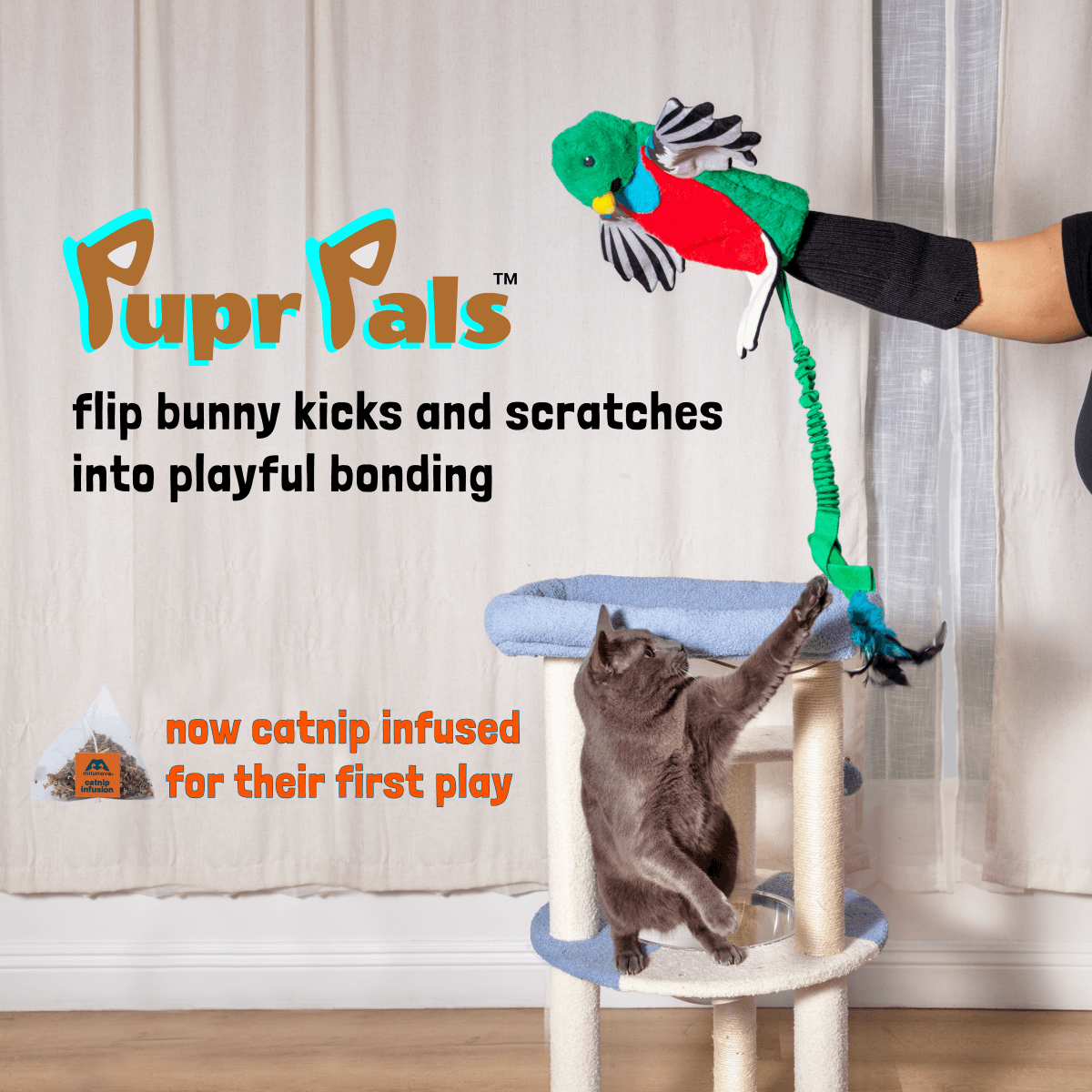 Mr.kitaro専用 vellii pup &UNEUNE pup Milunova Pupr Pals™ | Hand Puppet Dog Toy & Cat Wrestling Glove