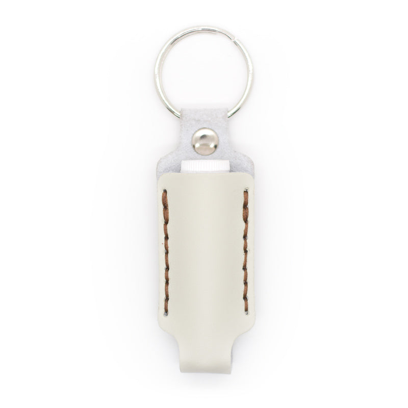Cockatoo Snap-On Lipstick Holder Keychain, Genuine Leather Lipstick Case  with Keychain, Chapstick Holder Keyring (Beige) - Yahoo Shopping